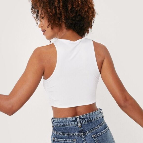 NASTY GAL CREAM CROP TOP - Picture 6 of 13